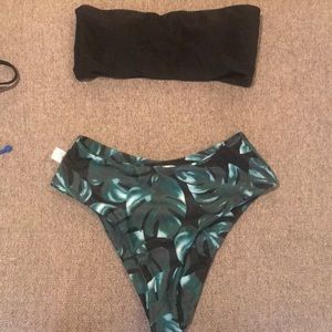 High waisted two piece swim